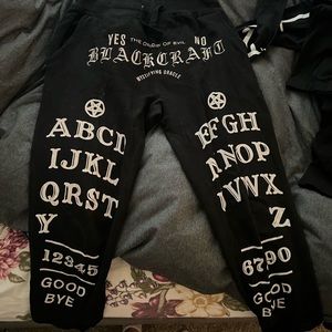 Blackcraft cult ouija board joggers - unisex (mens sizing small)